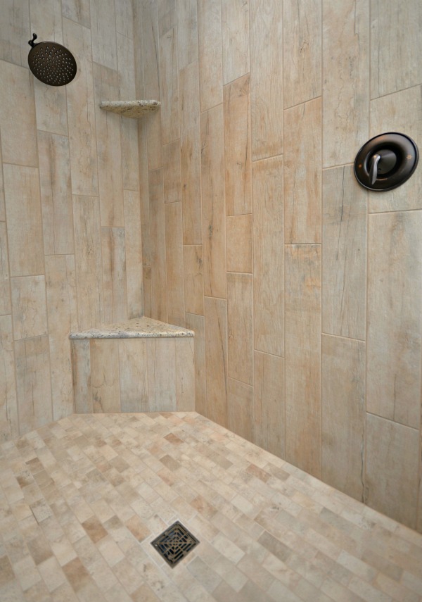 Wood Look Tile Master Shower Bath, Wood Look Tile Shower